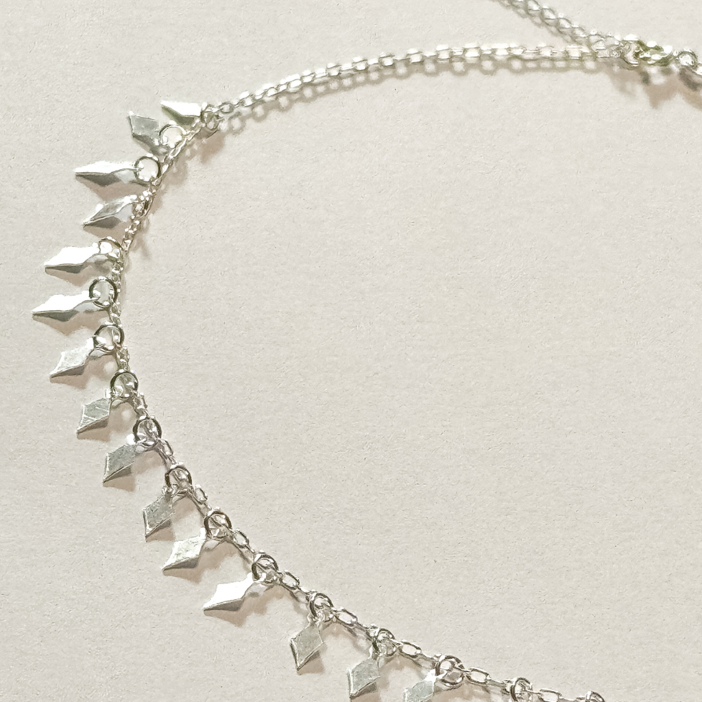 Choker Losangos Suspensos em Prata 925