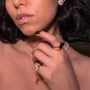 Anel Orgânico Liso Banhado a Ouro 18k