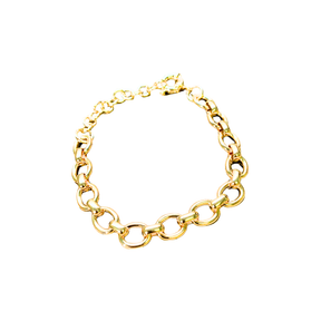 Pulseira Elo Português Banhada a Ouro 18k