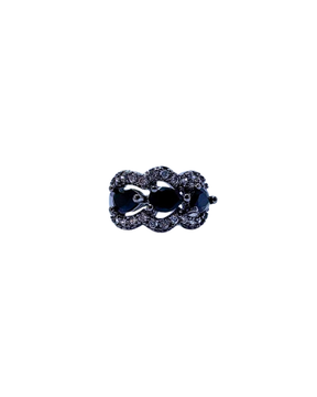Piercing falso zircônia black