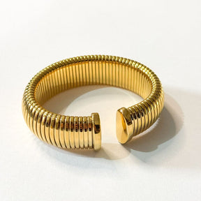 Bracelete Texturizado Banhado a Ouro 18k