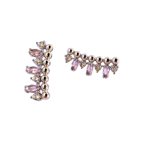 Ear cuff zircônia kunzita
