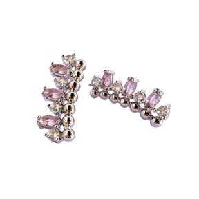 Ear cuff zircônia kunzita