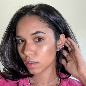 Ear cuff zircônia kunzita
