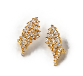 Ear Cuff Zircônias Banhado a Ouro 18k