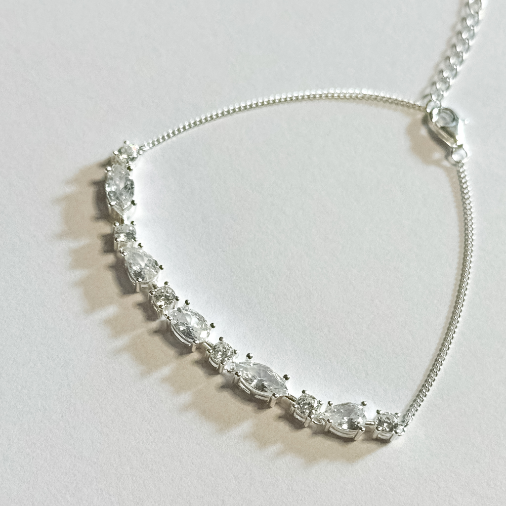 Pulseira Formas com Zircônia em Prata 925